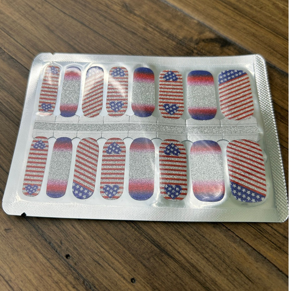 Nail Wraps 4th of July "Favorite Freedoms" 5 Complete SETS! Stars Stripes Hearts - Picture 6 of 15